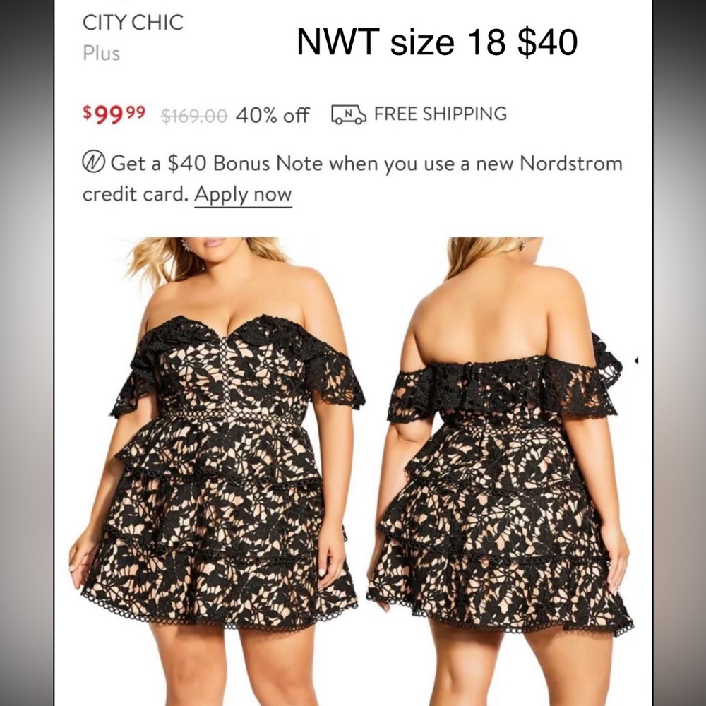 City chic plus size dress size 18 - new with tags